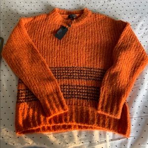 Rag and Bone Orange Iceland Wool Sweater